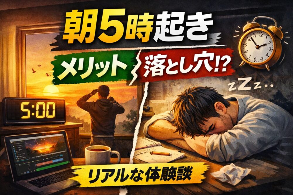 朝5時起きメリットと落とし穴